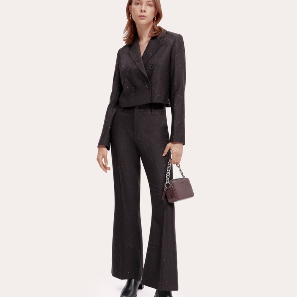 Cropped Double-Breasted Blazer and matching pants